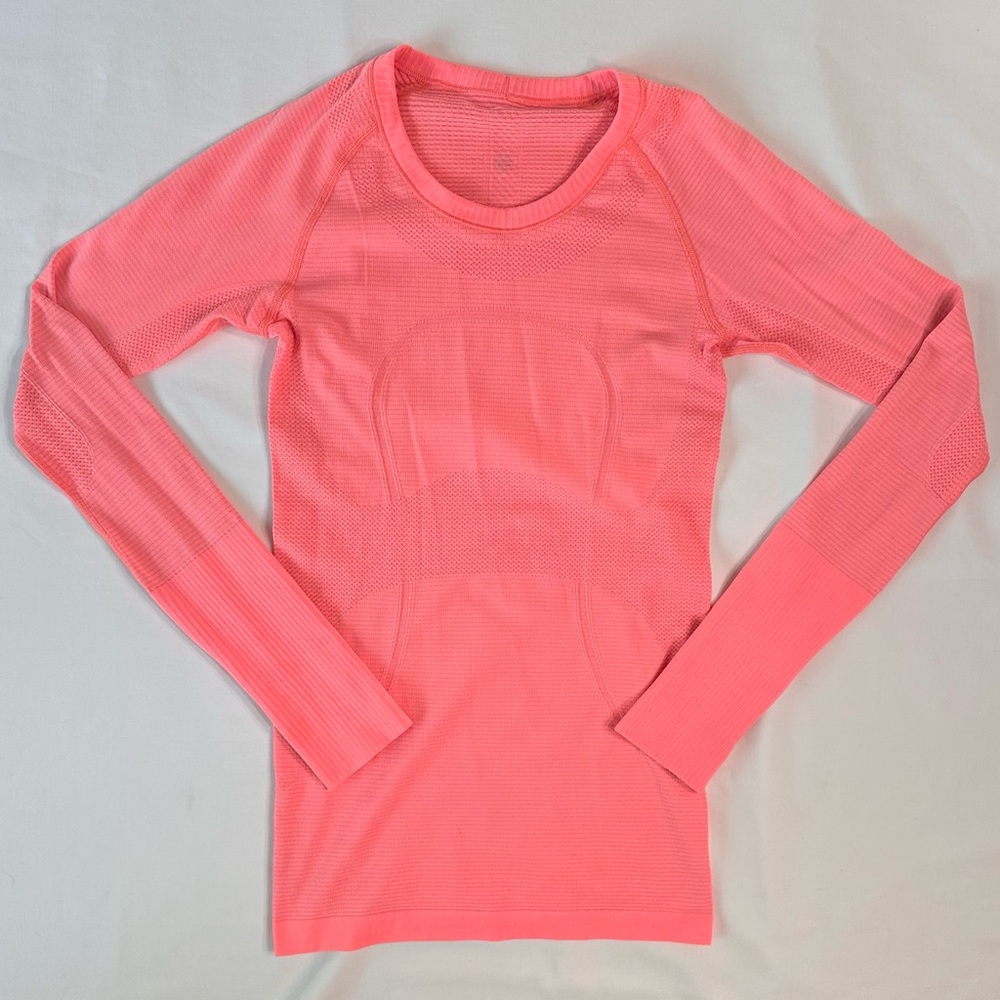 Lululemon Swiftly Tech Coral Long Sleeve Top Size 4